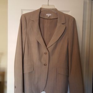 Suit jacket with matching pants.